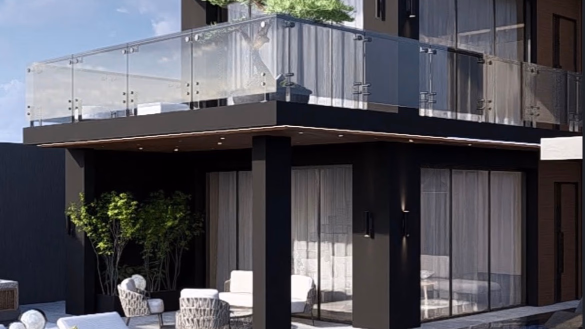 Dark house villa